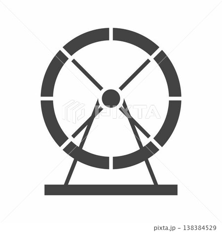 Hamster wheel icon. Suitable for mobile apps, web apps and print media. Hamster wheel icon. Suitable for mobile apps, web apps and print media. 138384529