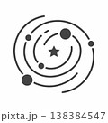 Galaxy cluster icon. Suitable for mobile apps, web apps and print media. 138384547