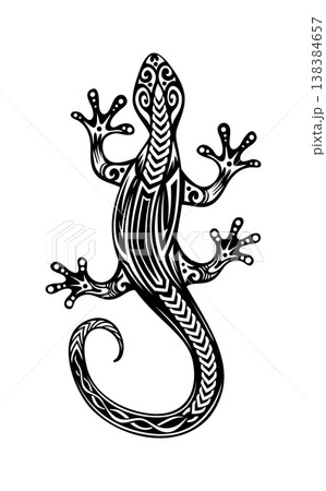 New Zealand Maori culture lizard animal tattoo or symbol. Hawaiian ethnic sign, Maori tribe vector symbol. New Zealand tribal warrior reptile animal print or culture motif tattoo with gecko lizard New Zealand Maori culture lizard animal tattoo or symbol. Hawaiian ethnic sign, Maori tribe vector symbol. New Zealand tribal warrior reptile animal print or culture motif tattoo with gecko lizard 138384657