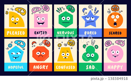 Color cute emotions. Color cute emotions. 138384918
