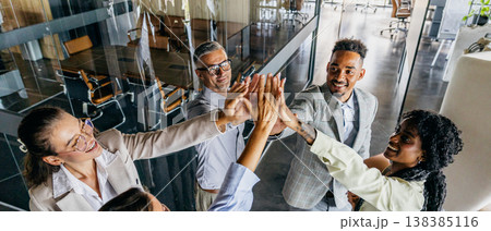 Executive team rejoices over successful strategic alliance and agreement 138385116
