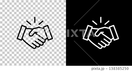 Simple handshake icon 138385250