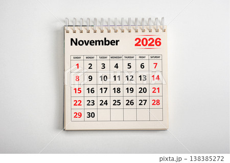 November 2026. Resolution, strategy, solution, goal, business and holidays. Date month November 2026. Page of annual monthly calendar November 2026 planning November 2026. Resolution, strategy, solution, goal, business and holidays. Date month November 2026. Page of annual monthly calendar November 2026 planning 138385272