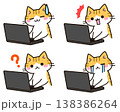パソコンをする猫　表情差分2 138386264