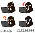 パソコンをするペンギン　表情差分2 138386266