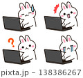パソコンをするうさぎ　表情差分2 138386267