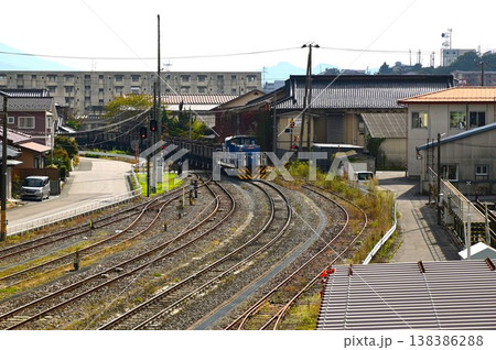 三陸鉄道リアス線の最南端駅 盛駅の石灰石輸送列車 三陸鉄道リアス線の最南端駅 盛駅の石灰石輸送列車 138386288