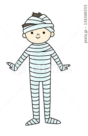 包帯男、マミーの手描きイラスト 138386555