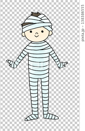 包帯男、マミーの手描きイラスト 138386555