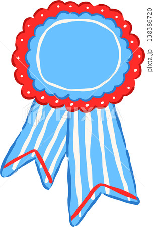 Blue Ribbon Prize Rosette Award Illustration Blue Ribbon Prize Rosette Award Illustration 138386720