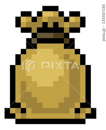 Bag Sack Icon Pixel Art Design Bag Sack Icon Pixel Art Design 138387188