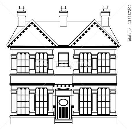 House Old Building Outline Illustration House Old Building Outline Illustration 138387200