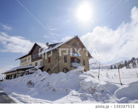 falzarego pass dolomites winter season falzarego pass dolomites winter season 138387513