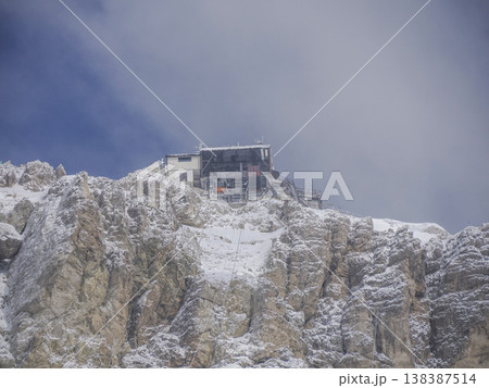 cableway of falzarego pass dolomites winter season cableway of falzarego pass dolomites winter season 138387514