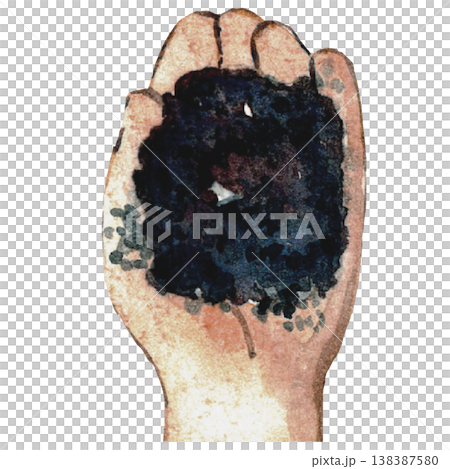 Soil in Palm Organic Farming Concept Soil in Palm Organic Farming Concept 138387580