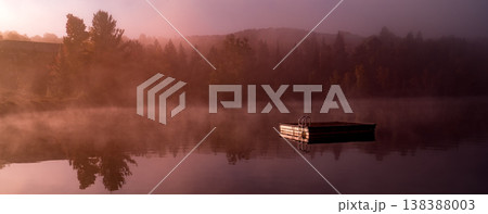 Dock on Lac-Superieur, Mont-tremblant, Quebec, Canada 138388003