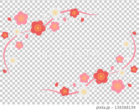 Plum flower frame 138388139
