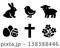 Easter icons on transparent background 138388446