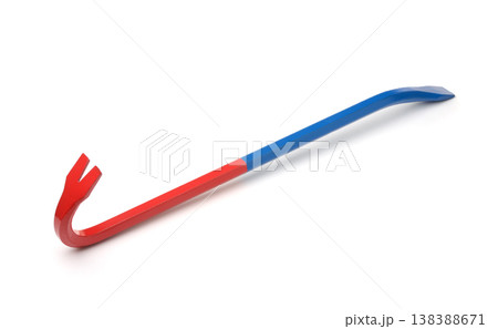 Red and blue wrecking crowbar Red and blue wrecking crowbar 138388671