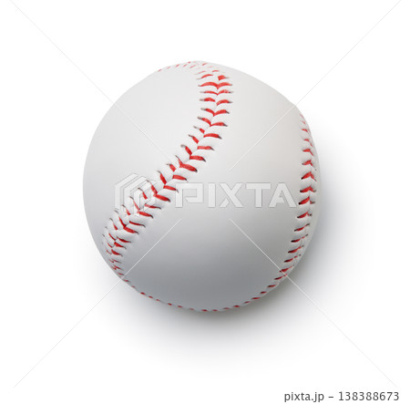 Top view of new baseball ball 138388673