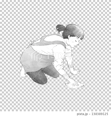 Woman wiping the floor Woman wiping the floor 138389125