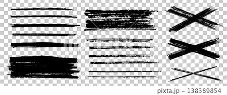 A rough, faded brush texture. Hand-drawn underlines. Paint, brush, grunge texture. A rough, faded brush texture. Hand-drawn underlines. Paint, brush, grunge texture. 138389854