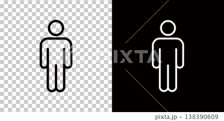 Simple pictogram of a person, human icon Simple pictogram of a person, human icon 138390609