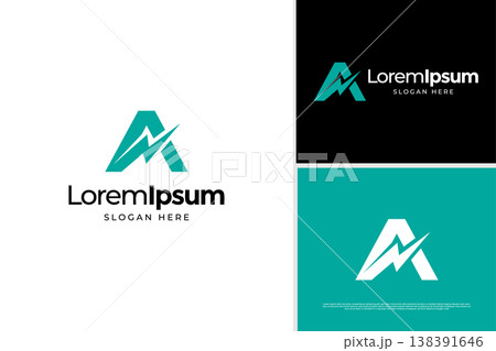 Abstract letter A Energy illustration logo design template Abstract letter A Energy illustration logo design template 138391646