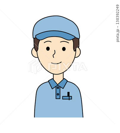 配送スタッフ男性のイラスト 138392249