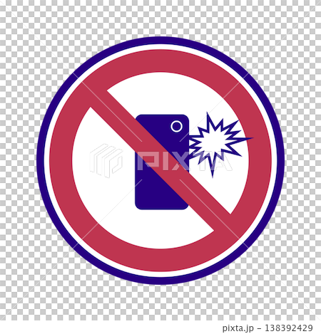 A simple no-photography sign icon. A simple no-photography sign icon. 138392429