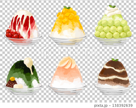 今どきのかき氷6種類セット(いちご・マンゴー・抹茶・桃・ティラミス・メロン) 今どきのかき氷6種類セット(いちご・マンゴー・抹茶・桃・ティラミス・メロン) 138392639