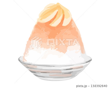 桃のかき氷 138392640