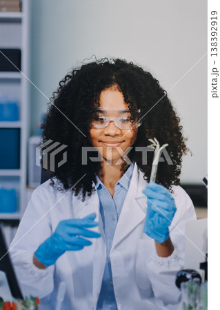 Chemical Laboratory of the Food supply . Food in laboratory, dna modify .GMO Genetically modified food in lab . Chemical Laboratory of the Food supply . Food in laboratory, dna modify .GMO Genetically modified food in lab . 138392919