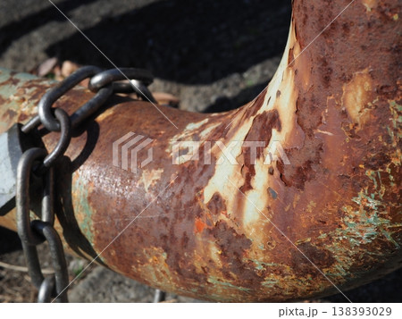 錆びた鎖　コピースペース　サビの芸術　侘び寂びを感じて 138393029