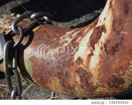 錆びた鎖　コピースペース　サビの芸術　侘び寂びを感じて 138393042