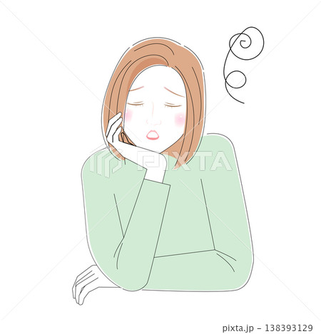 やる気ない女性 138393129