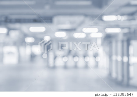 Blurred Subway Station Entrance with Turnstile Gate Background 138393647