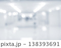 Abstract Blurred White Interior Background with Soft Light Bokeh 138393691