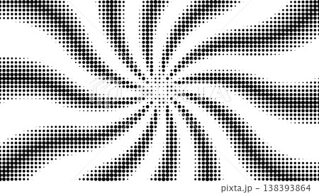 Hypnotic twist pattern with halftone texture and swirling radial stripes. Sweet candy inspired spiral background featuring vibrant dots, retro sunburst rays, and psychedelic energy. Hypnotic twist pattern with halftone texture and swirling radial stripes. Sweet candy inspired spiral background featuring vibrant dots, retro sunburst rays, and psychedelic energy. 138393864