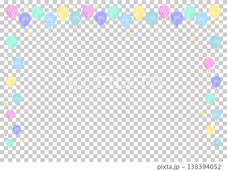 Colorful balloon frame [dots] 138394052