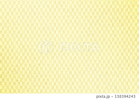 キラキラ輝く繊細な淡金色の模様に矢絣柄を重ねた背景画像17b 138394243