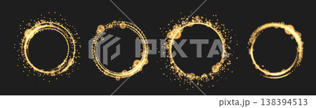 Golden rings, glowing light effect, sparkle dust Golden rings, glowing light effect, sparkle dust 138394513