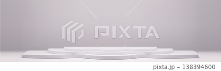White 3D modern podium platform background 138394600