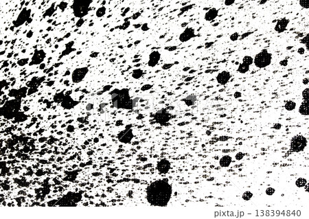 Messy Creative Ink Splatters Drips and Inkblot Close Up on White Background Messy Creative Ink Splatters Drips and Inkblot Close Up on White Background 138394840