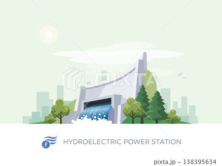 Hydroelectric Water Power Station Hydroelectric Water Power Station 138395634