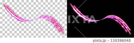 A graphic asset featuring a shimmering pink wave-like light effect (compatible with transparent and black backgrounds). A graphic asset featuring a shimmering pink wave-like light effect (compatible with transparent and black backgrounds). 138396048