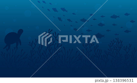 underwater life illustrations underwater life illustrations 138396531