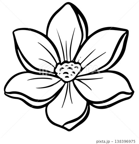 Simple floral flower heads wildflower outline clipart vector illustration Simple floral flower heads wildflower outline clipart vector illustration 138396975