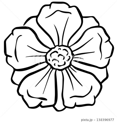 Simple floral flower heads wildflower outline clipart vector illustration Simple floral flower heads wildflower outline clipart vector illustration 138396977