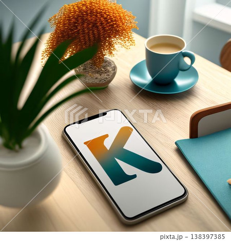 Key Performance Indicator Analysis Business Concept. Smartphone screen mockup letter K 138397385